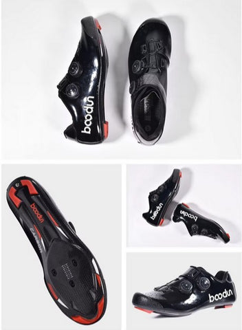 Chaussures de cyclisme professionnelles pour hommes – route et course | Respirantes et légères en fibre de carbone | Système de laçage rapide pour la vitesse et le confort