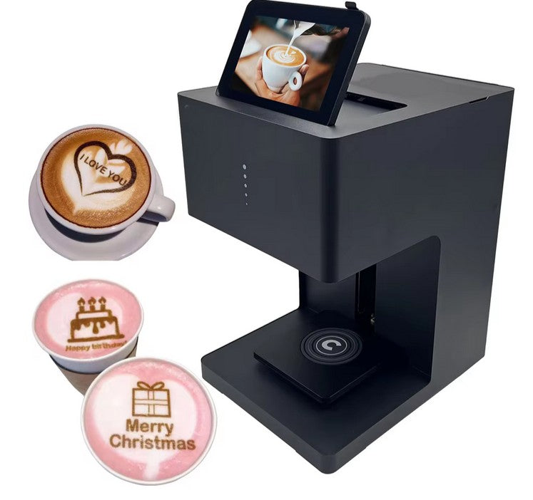 Digital Inkjet Edible Food Printing Machine Latte Art Coffee Printer Print On Cookies Coffee Bread Macarons For Restaurant Cafes