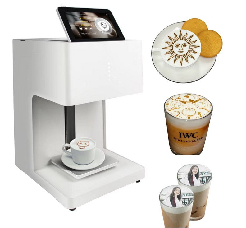 Digital Inkjet Edible Food Printing Machine Latte Art Coffee Printer Print On Cookies Coffee Bread Macarons For Restaurant Cafes