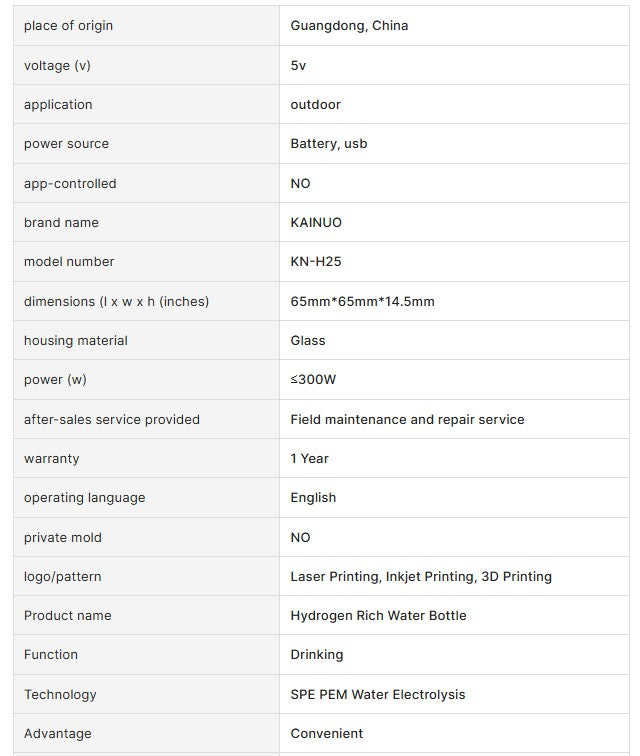 Water Ionizer - Alkaline Water Ionizer - Hydrogen Water Bottle Generator For Home Office & Home