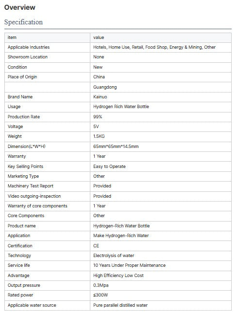 Water Ionizer - Alkaline Water Ionizer - Hydrogen Water Bottle Generator For Home Office & Home