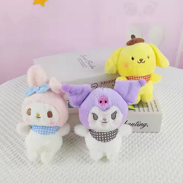 New Japan Figure Stuffed Plush Toys Kuromi Plush My Melody Mini Kawaii Melody Kitten Plush Keychain Wholesale