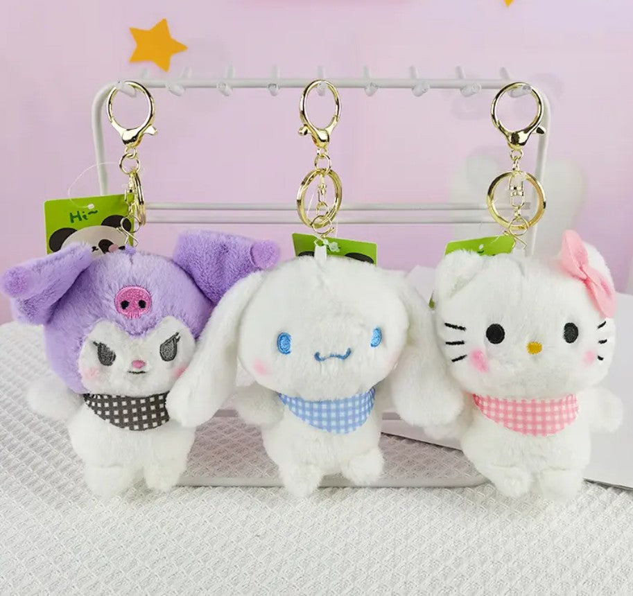 New Japan Figure Stuffed Plush Toys Kuromi Plush My Melody Mini Kawaii Melody Kitten Plush Keychain Wholesale