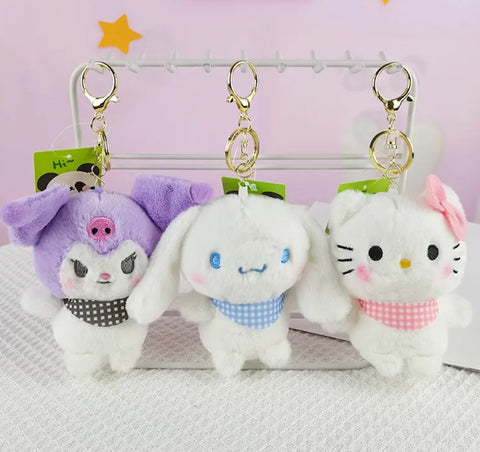 New Japan Figure Stuffed Plush Toys Kuromi Plush My Melody Mini Kawaii Melody Kitten Plush Keychain Wholesale
