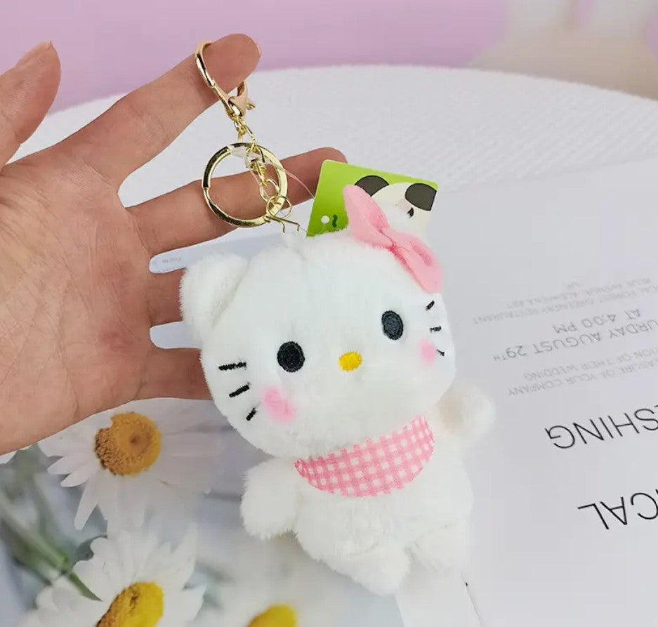 New Japan Figure Stuffed Plush Toys Kuromi Plush My Melody Mini Kawaii Melody Kitten Plush Keychain Wholesale