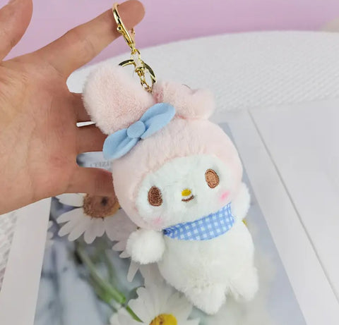 New Japan Figure Stuffed Plush Toys Kuromi Plush My Melody Mini Kawaii Melody Kitten Plush Keychain Wholesale