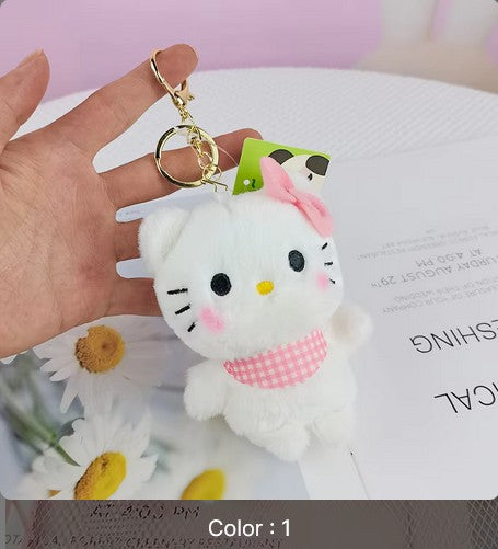 New Japan Figure Stuffed Plush Toys Kuromi Plush My Melody Mini Kawaii Melody Kitten Plush Keychain Wholesale