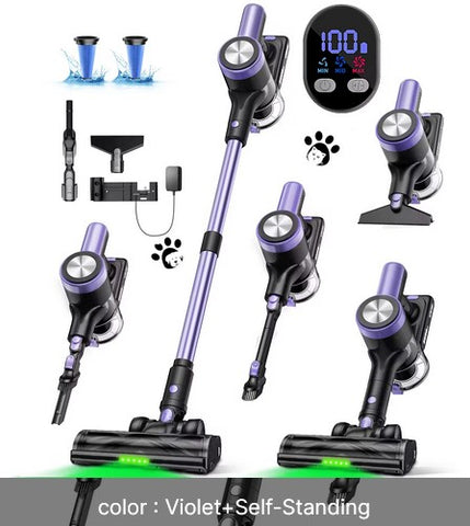 500W 46KPA Cordless Handheld Vacuum Cleaner 55 Mins Runtime Self-Standing Wall Mount Charging Pet Hair US Local Stock Car Dry
