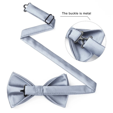 pre-wedding Hi-Tie Silk Pre-tied Mens Bowtie Hanky Cufflinks Set Bow Tie Cravat for Male Jacquard Solid Paisley Floral Men Wedding Business - Fashionner