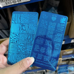 Newspaper Splice Theme Image Transfer Template Letters Story Stamping Plates Polish Printing Stencils Manicure /12*6cm 5.5*5.5cm - Fashionner