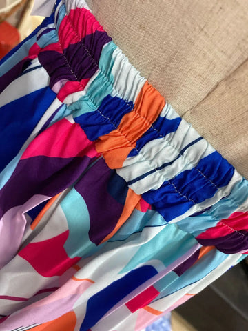 Co Ord Set Women Summer Halter Top&Wide Leg Pant Print Loose Beach Outfits Elegant 2022 Fashion Clothing Two Piece Set Going Out - Fashionner