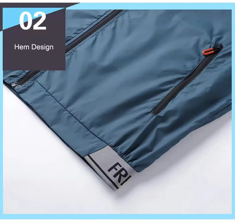 Foxxamo Summer Anti-uv Thin Jacket Bicycle Racing Windbreaker Outdoor Sportwear Coat Fashion Men's Mountain Bike Jacket - Fashionner