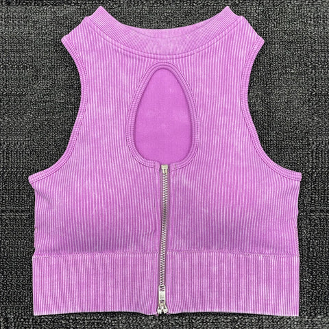Sports Bra Yoga Sportswear Push Up Squat Top Joggers Training Women Fitness Gym Bra Seamless Workout Activewear Ribbed - Fashionner