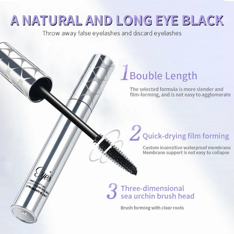 Waterproof Curling Lash Mascara Makeup Lasting Extension Eyelashes Lengthening Anti-sweat Black Brown Mascara Eyelash Cosmetics - Fashionner