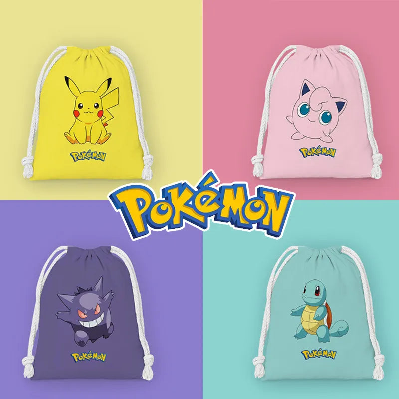 Kids Storage Bag Pikachu Gengar Charmander Bulbasaur Storage Bag Action Figure Bag Toy Party Decor Friends Birthday Gift - Fashionner