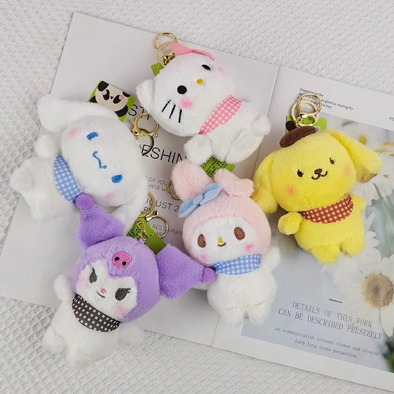 New Japan Figure Stuffed Plush Toys Kuromi Plush My Melody Mini Kawaii Melody Kitten Plush Keychain Wholesale