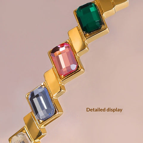 Buy Colorfast Electroplated Diamond Titanium Steel Bracelet online at Fashionner.