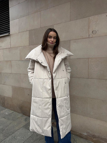 Manteau long à grand revers pour femme, veste d'hiver chaude en coton avec poches et design à lacets, manteau épais décontracté de couleur unie pour vêtements d'extérieur