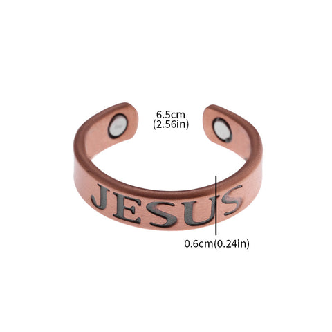 Copper-plated Letter Open-ring Jewelry
