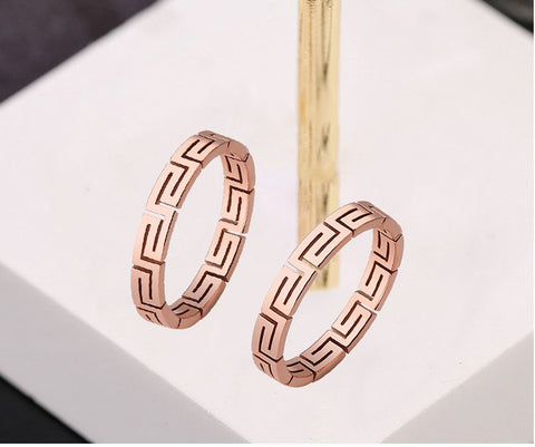 Bijoux de bague de couple avec anneau de queue sans pigment