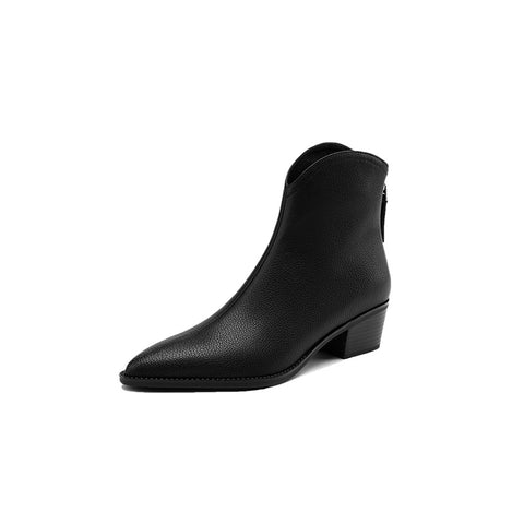 Simple Solid Color And Nude Ankle Boots For Women - Fashionner