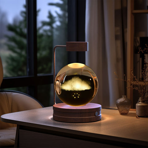 Veilleuse d'intérieur dinosaure cosmique boule de cristal, alimentée par USB, lumière chaude de chevet, cadeau d'anniversaire