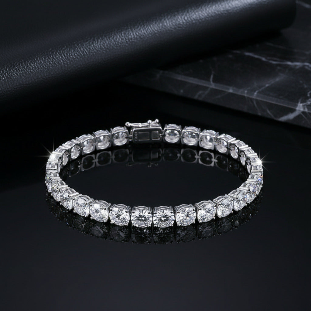 Buy New Tennis Bracelet With Moissanite Fully Set online at Fashionner.