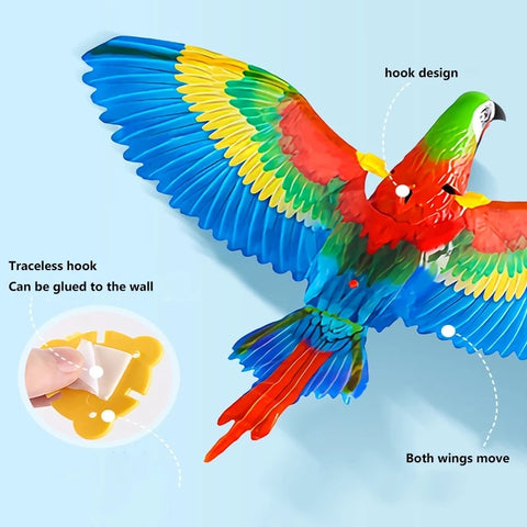 Simulation Oiseau Chat Jouets Interactifs pour Animaux de Compagnie Aigle Volant Suspendu Jouets Taquins pour Chatons Chiens Animaux Accessoires pour Chats Fournitures
