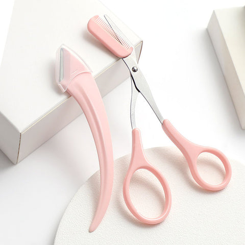 Couteau à sourcils avec peigne, courbé, lune, petits accessoires de beauté, gadgets