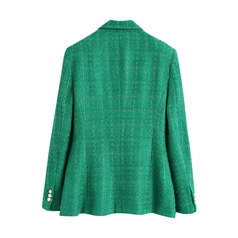 Textured Double Women Blazer