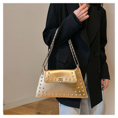 Rivet Bag Envelope Chain Crossbody - Fashionner