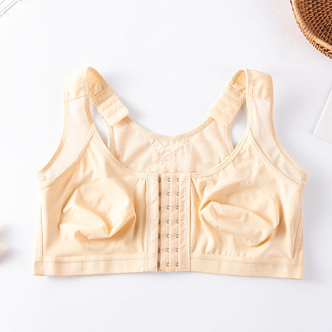 Women's Fashion Front Buckle Closed Sports Bra - Fashionner