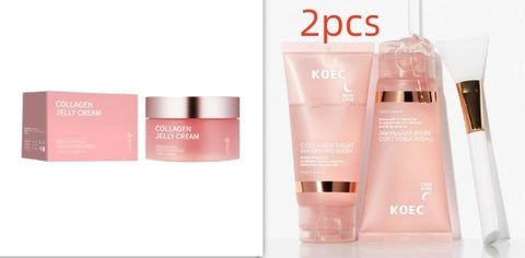 Crème Visage Gelée au Collagène Niacinamide Gel Hydratant et Éclaircissant Masque Facial Anti-âge Resserre les Pores Essence Crème Gelée
