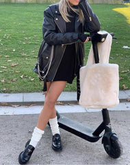 Oversized Capacity Tote Women's Plush Shoulder Tote Bag - Fashionner