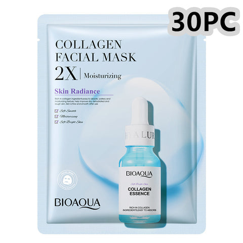 Masque facial au collagène hydratant et raffermissant Masque en tissu Acide hyaluronique Masques faciaux Soin de la peau Gel Soin de la peau