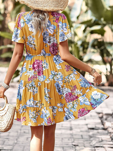 Women Summer Casual Printed Maxi Dress Party Evening Dresses - Fashionner
