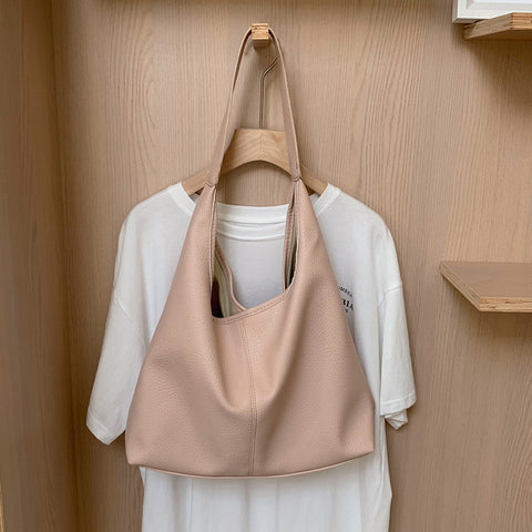Casual Armpit Bag Women Shoulder Bag High Capacity Totes Female Shopping Bags Soft Leather Lady Purse Handbags - Fashionner