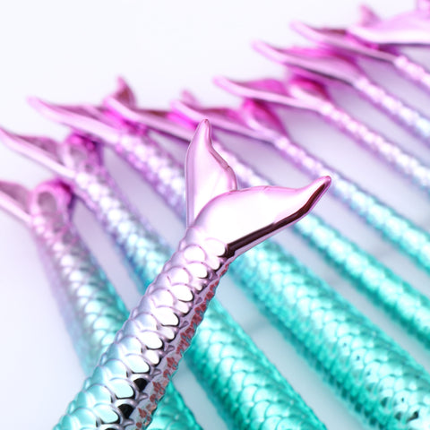 Pinceaux de maquillage en forme de sirène