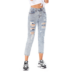 Jeans Women's Ripped Spring Casual Loose Jeans - Fashionner