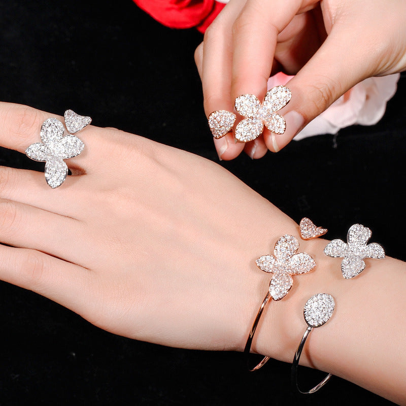 Buy Creative Adjustable Two-Piece Bracelet And Ring online at Fashionner.