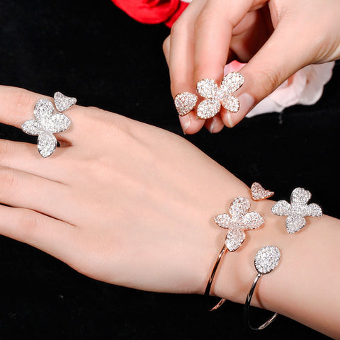 Buy Creative Adjustable Two-Piece Bracelet And Ring online at Fashionner.
