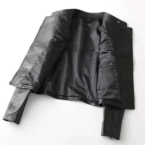 Sheepskin Small Motorcycle Jacket - Fashionner