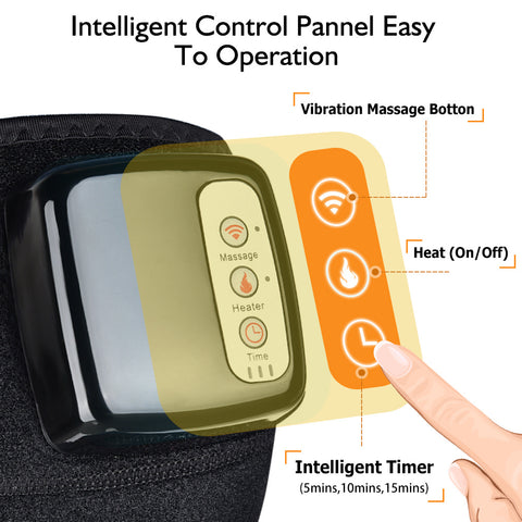 Appareil de massage électrique infrarouge chauffant pour les genoux, coudes et articulations, avec thérapie par vibration, physiothérapie, soulagement de la douleur