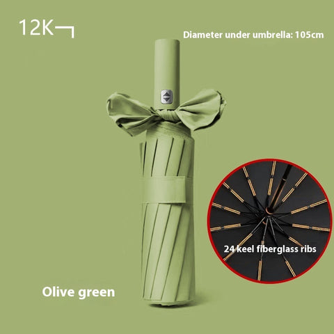 24 Bone Automatic Umbrella Reinforced Folding