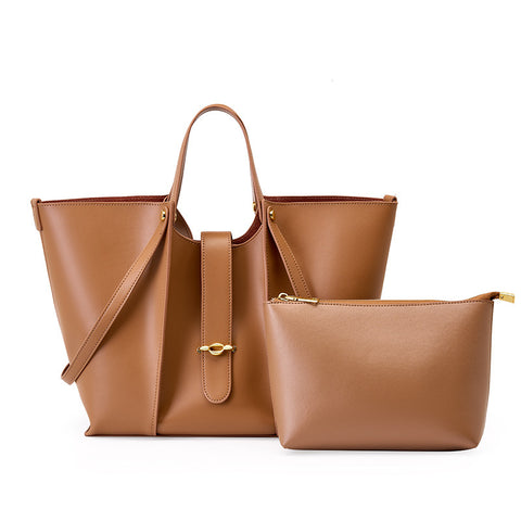 Cowhide Large Capacity Totes High-grade Women's Bag - Fashionner