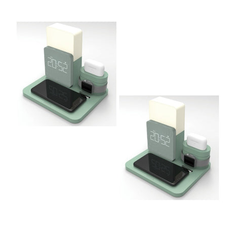 Réveil numérique à LED Veilleuse Chargeur sans fil magnétique