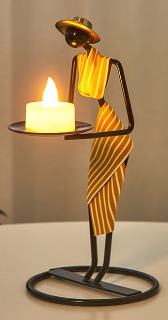 Wrought iron candlestick