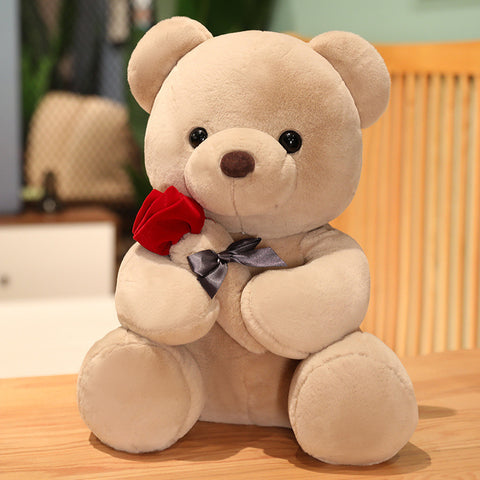 23-45cm New Lovely Hug Roses Teddy Bear Plush Pillow Stuffed Soft Animal Dolls Nice Birthday Gift Girlfriend Valentine's Day - Fashionner