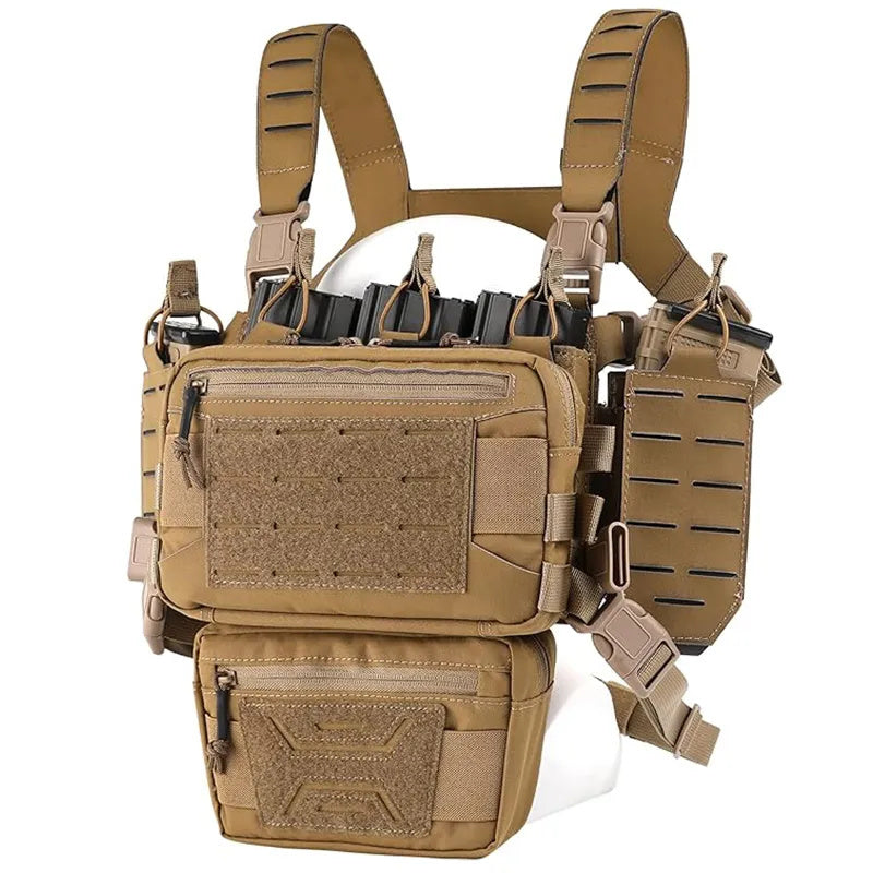 Chest Rig Tactical Chest Rig Molle Modular Micro Fight Chest Rigs With Magazine Pouch For Outdoor Hunting Aisoft - Tactical Vests Chest Rigs Protector for Outdoor Hunting Shooting