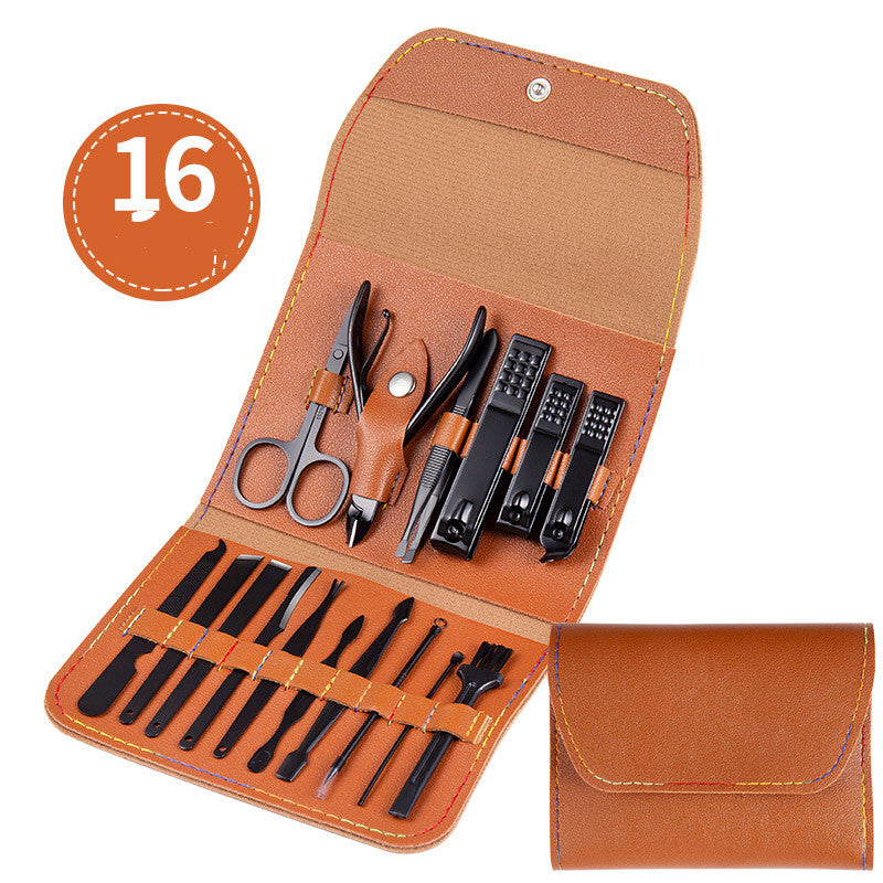 Professional Scissors Nail Clippers Set Ear Spoon Dead Skin Pliers Nail Cutting Pliers Pedicure Knife Nail Groove Trimmers - Fashionner